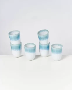 Motel a Miio Alcachofra 6Er Set Becher Gros Grunblau| 6 Teilige Sets
