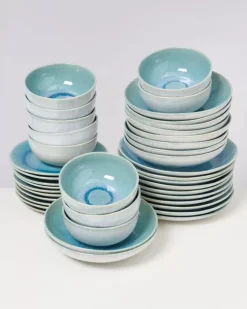 Motel a Miio Alcachofra Grunblau - 40 Teiliges Set| Geschirr Sets