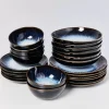 Motel a Miio Alcachofra Schwarz - 24 Teiliges Set| Geschirr Sets