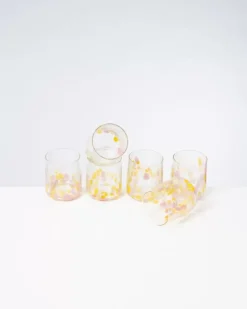Motel a Miio Alegria 6Er Set Glas Klein Big Drops Rosa Gelb| Gläser