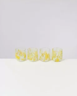 Motel a Miio Alegria 4Er Set Glas Klein Big Drops Gelb| Gläser