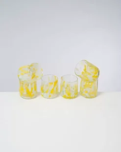 Motel a Miio Alegria 6Er Set Glas Klein Big Drops Gelb| Gläser