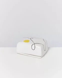 Motel a Miio Alojamento Butterdose Weis Mit Bemalung| Butterdosen
