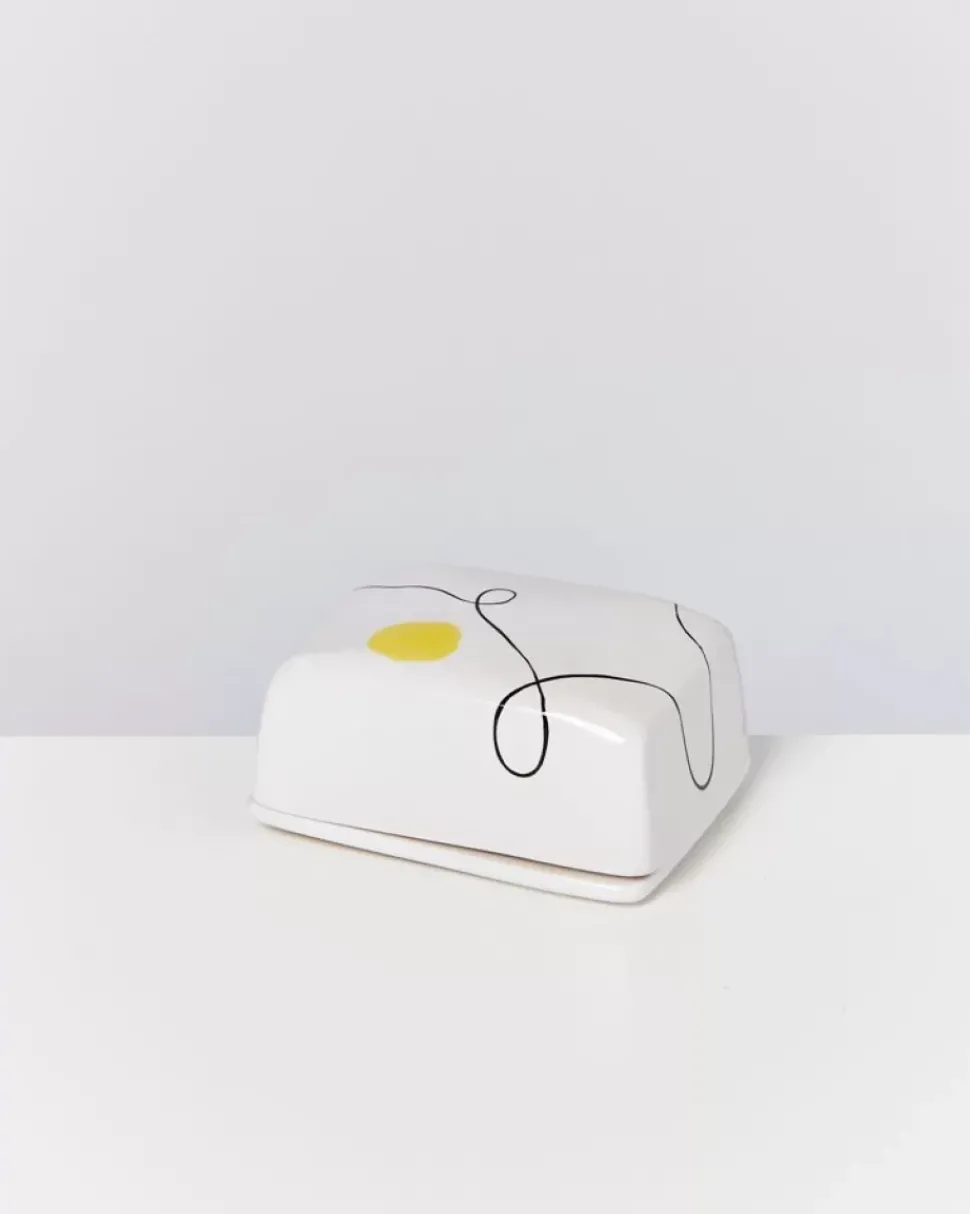 Motel a Miio Alojamento Butterdose Weis Mit Bemalung| Butterdosen