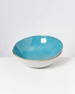 Motel a Miio Areia Servierschale Gros Flach Aqua| Servierschalen