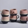 Motel a Miio Bica 6Er Set Tasse Gros Pink Navy Cream| 6 Teilige Sets