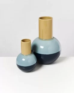 Motel a Miio Bola Vase M Grun Mint Navy| Vasen