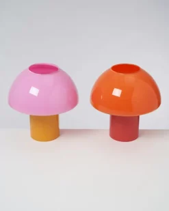 Motel a Miio Cogumelo Glaslampe Orange Rot| Lampen