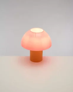 Motel a Miio Cogumelo Glaslampe Rosa Gelb| Lampen