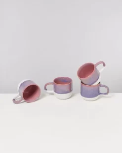 Motel a Miio Coimbra 4Er Set Tasse Gros Lila Rosa| Tassen & Becher Sets