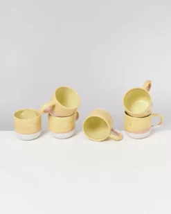 Motel a Miio Coimbra 6Er Set Tasse Gros Gelb| 6 Teilige Sets