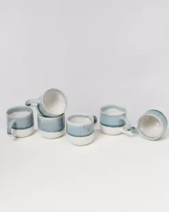 Motel a Miio Coimbra 6Er Set Tasse Gros Graublau| Tassen & Becher