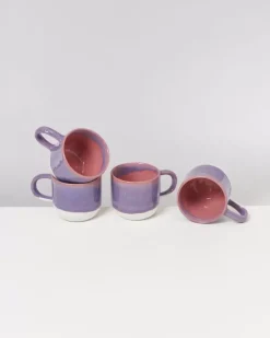 Motel a Miio Coimbra 4Er Set Teetasse Lila Rosa| Tassen & Becher