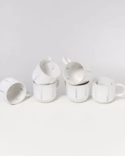 Motel a Miio Coimbra 6Er Set Teetasse Weis Blau| Tassen & Becher Sets