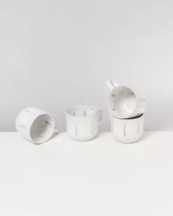 Motel a Miio Coimbra 4Er Set Teetasse Weis Blau| Tassen & Becher Sets