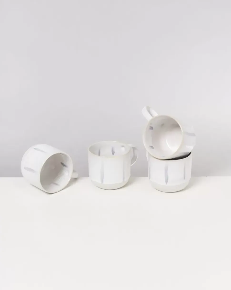 Motel a Miio Coimbra 4Er Set Teetasse Weis Blau| Tassen & Becher Sets