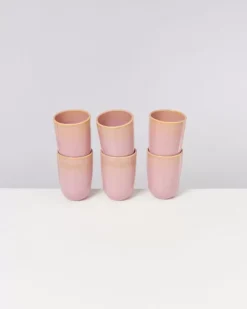 Motel a Miio Copa Alto 6Er Set Becher Gros Gelb Rose| 6 Teilige Sets