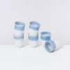 Motel a Miio Copa Alto 6Er Set Becher Gros Blau Weis| 6 Teilige Sets
