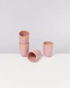 Motel a Miio Copa Alto 4Er Set Becher Gros Gelb Rose| 4 Teilige Sets