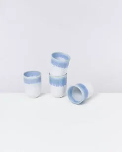 Motel a Miio Copa Alto 4Er Set Becher Gros Blau Weis| Tassen & Becher Sets