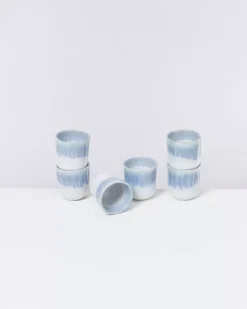 Motel a Miio Copa Alto 6Er Set Becher Klein Blau Weis| Tassen & Becher Sets