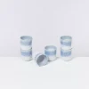Motel a Miio Copa Alto 6Er Set Becher Klein Blau Weis| 6 Teilige Sets
