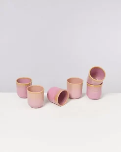 Motel a Miio Copa Alto 6Er Set Becher Klein Gelb Rose| Tassen & Becher