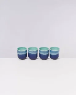 Motel a Miio Copa Alto 4Er Set Becher Klein Turkis| 4 Teilige Sets