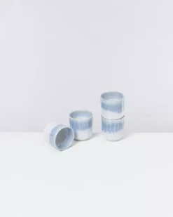 Motel a Miio Copa Alto 4Er Set Becher Klein Blau Weis| Tassen & Becher Sets