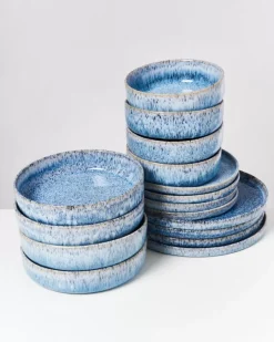 Motel a Miio Cordoama Blau Gesprenkelt - 16 Teiliges Set| 16 Teilige Sets