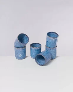 Motel a Miio Cordoama 6Er Set Becher Gros Blau Gesprenkelt| Tassen & Becher Sets