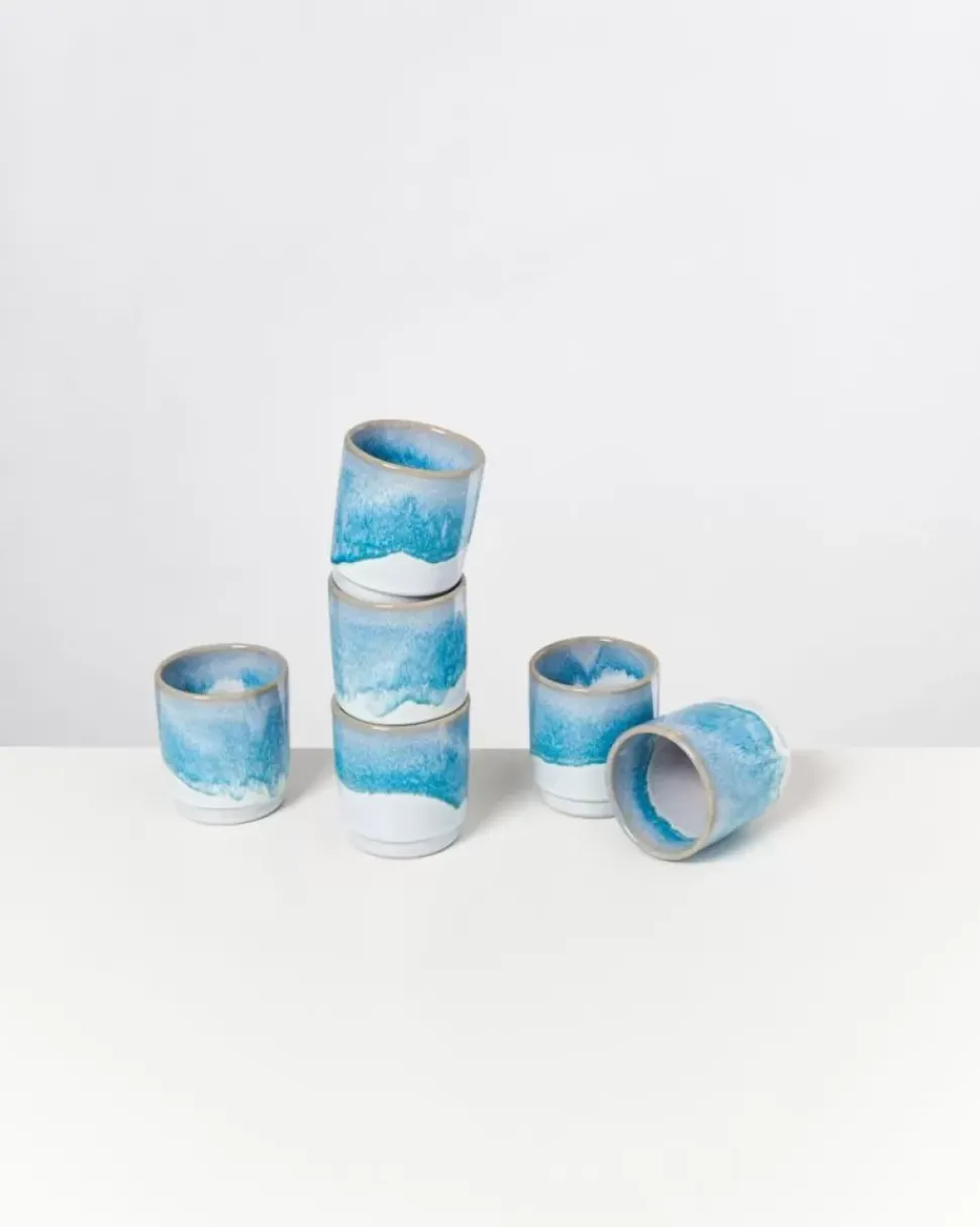Motel a Miio Cordoama 6Er Set Becher Klein Aqua| 6 Teilige Sets