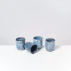 Motel a Miio Cordoama 4Er Set Becher Klein Blau Gesprenkelt| Tassen & Becher Sets