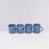 Motel a Miio Cordoama 4Er Set Tasse Gros Blau Gesprenkelt| Tassen & Becher