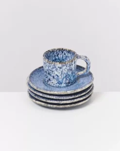 Motel a Miio Cordoama Espresso-Untertasse Blau Gesprenkelt| Espressotassen
