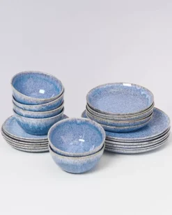 Motel a Miio Cordoama Klassik Blau Gesprenkelt - 24 Teiliges Set| 24 Teilige Sets