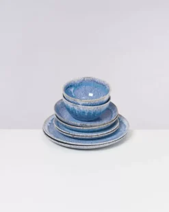 Motel a Miio Cordoama Klassik Blau Gesprenkelt - 8 Teiliges Set| 8 Teilige Sets