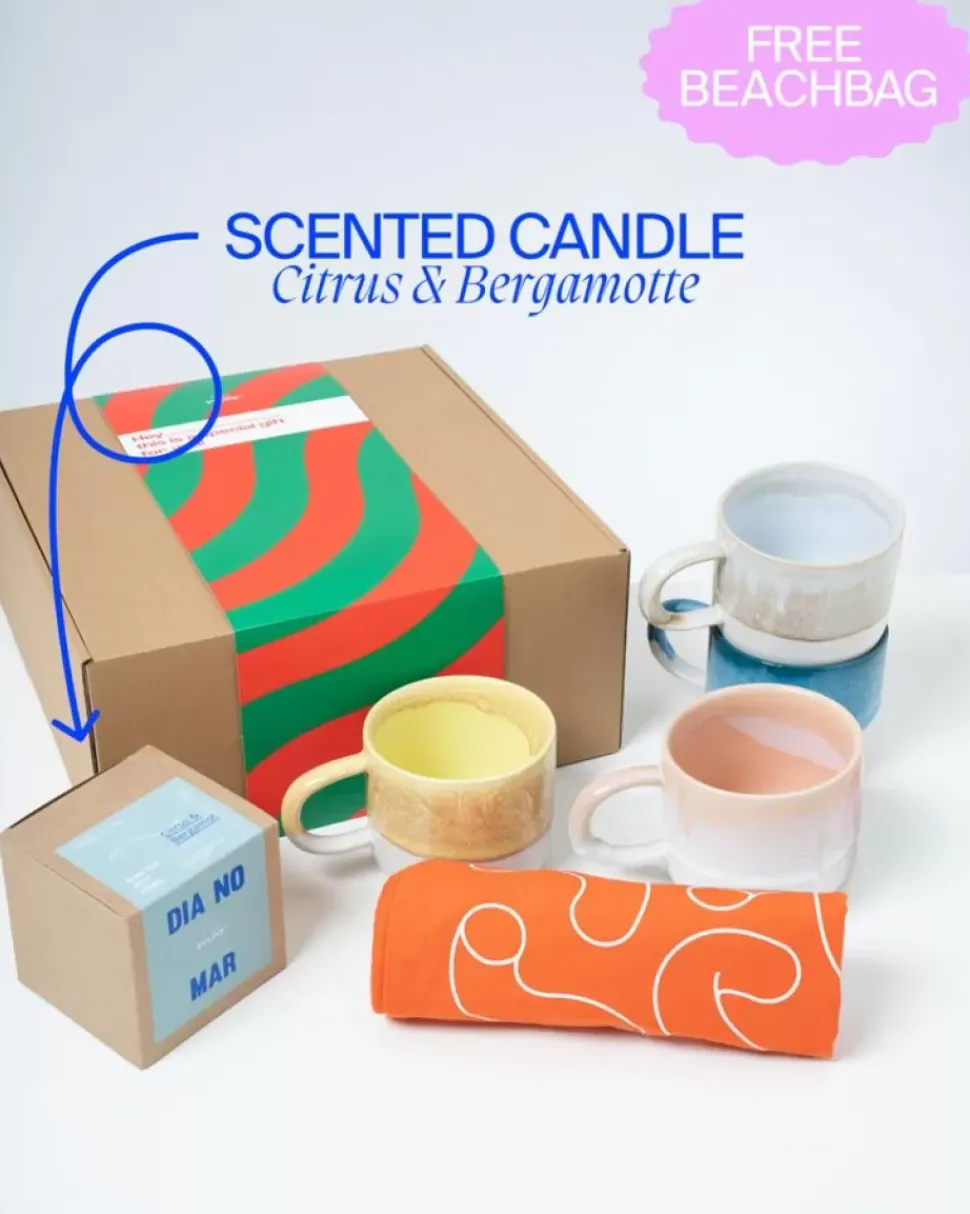 Motel a Miio Geschenkbox - 4 X Coimbra Teetasse & 1 X Duftkerze| Duftkerzen
