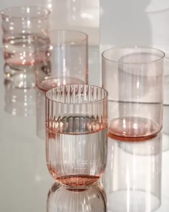 Motel a Miio Joia Glas Riffled Pink Opal| Gläser