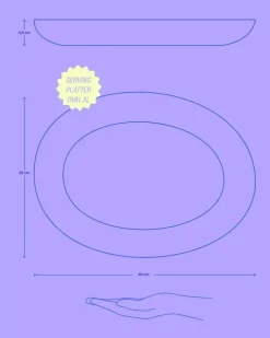 Motel a Miio Madeira Servierplatte Oval Xl| Servierplatten