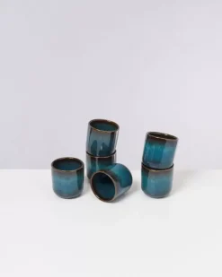 Motel a Miio Melides 6Er Set Becher Klein Oceanblue| 6 Teilige Sets