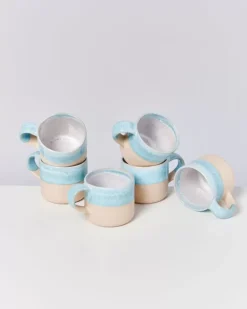 Motel a Miio Nodoa 6Er Set Tasse Blue Dipped| 6 Teilige Sets