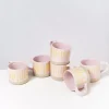 Motel a Miio Nodoa 6Er Set Tasse Rosa Gelb Gestreift| Tassen & Becher