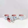 Motel a Miio Nodoa 4Er Set Tasse Rosa Mit Punkten| Tassen & Becher Sets