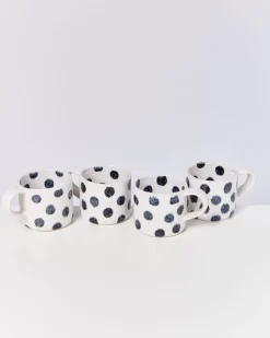 Motel a Miio Nodoa 4Er Set Tasse Schwarze Punkte| Tassen & Becher Sets