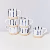 Motel a Miio Nodoa 6Er Set Tasse Weis Blau| Tassen & Becher Sets