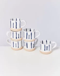 Motel a Miio Nodoa 6Er Set Tasse Weis Blau| Tassen & Becher
