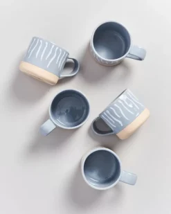 Motel a Miio Nodoa Tasse Grau Weis Gestreift| Tassen & Becher
