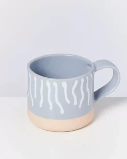 Motel a Miio Nodoa Tasse Grau Weis Gestreift| Tassen & Becher