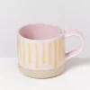 Motel a Miio Nodoa Tasse Rosa Gelb Gestreift| Tassen & Becher